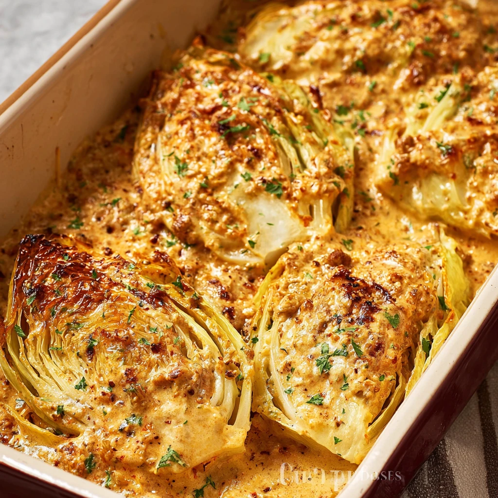 Creamy Garlic Butter Melting Cabbage