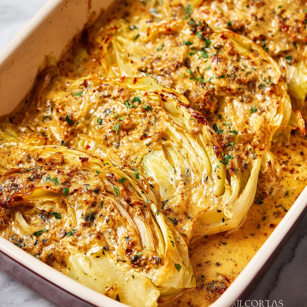 Creamy Garlic Butter Melting Cabbage