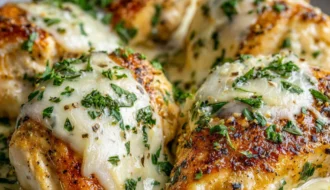 Creamy Parmesan Baked Caesar Chicken
