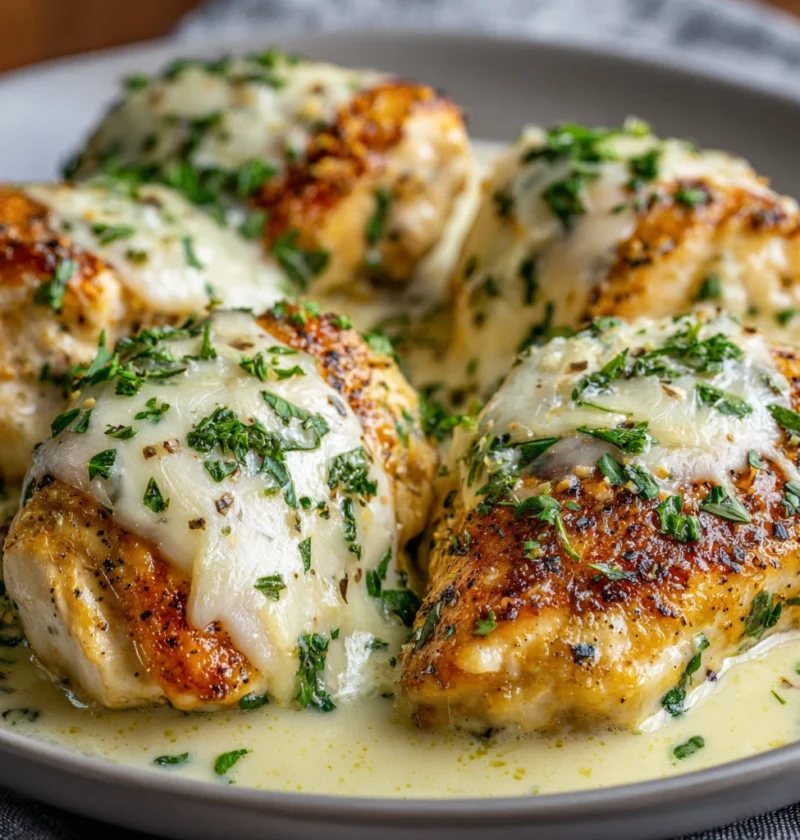 Creamy Parmesan Baked Caesar Chicken