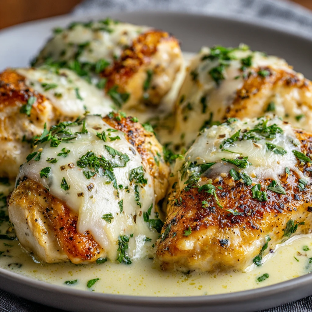 Creamy Parmesan Baked Caesar Chicken