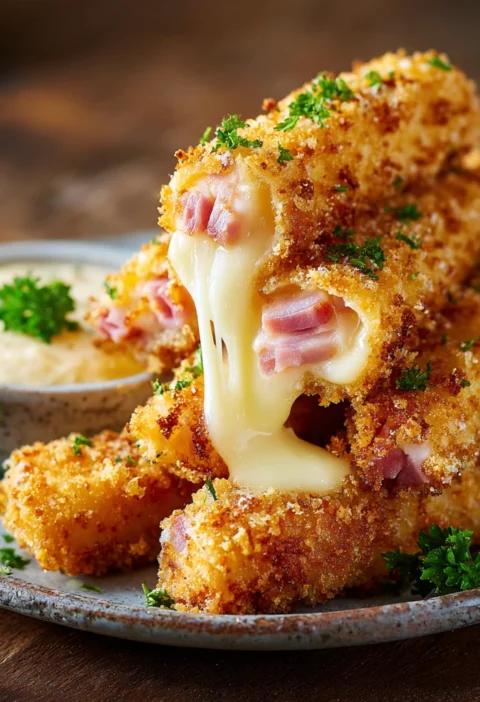 Crispy Ham Cheese Sticks Recipe
