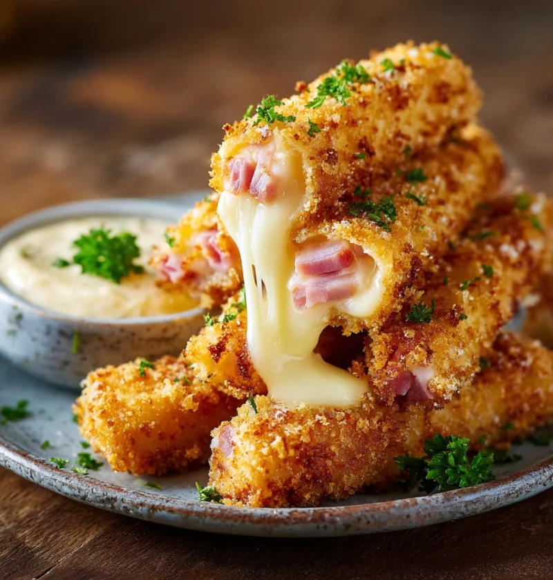 Crispy Ham Cheese Sticks Recipe