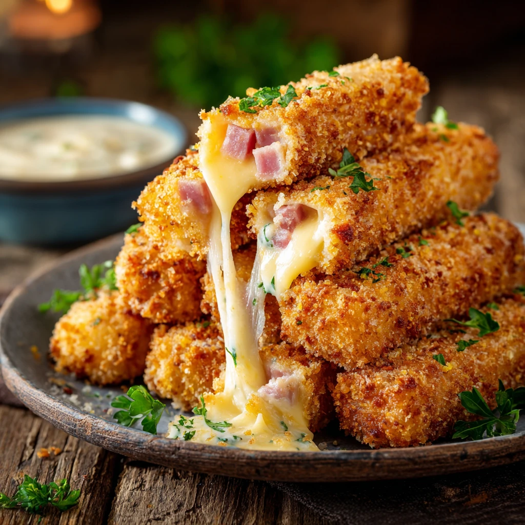 Crispy Ham Cheese Sticks Recipe