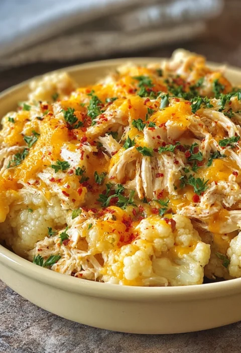 Healthy Chicken Cauliflower Casserole