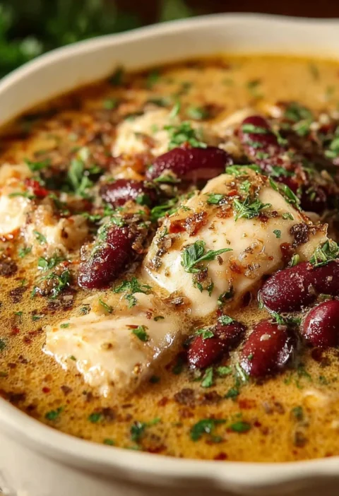 Make Cajun White Chicken Chili