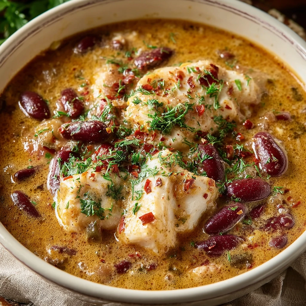Make Cajun White Chicken Chili