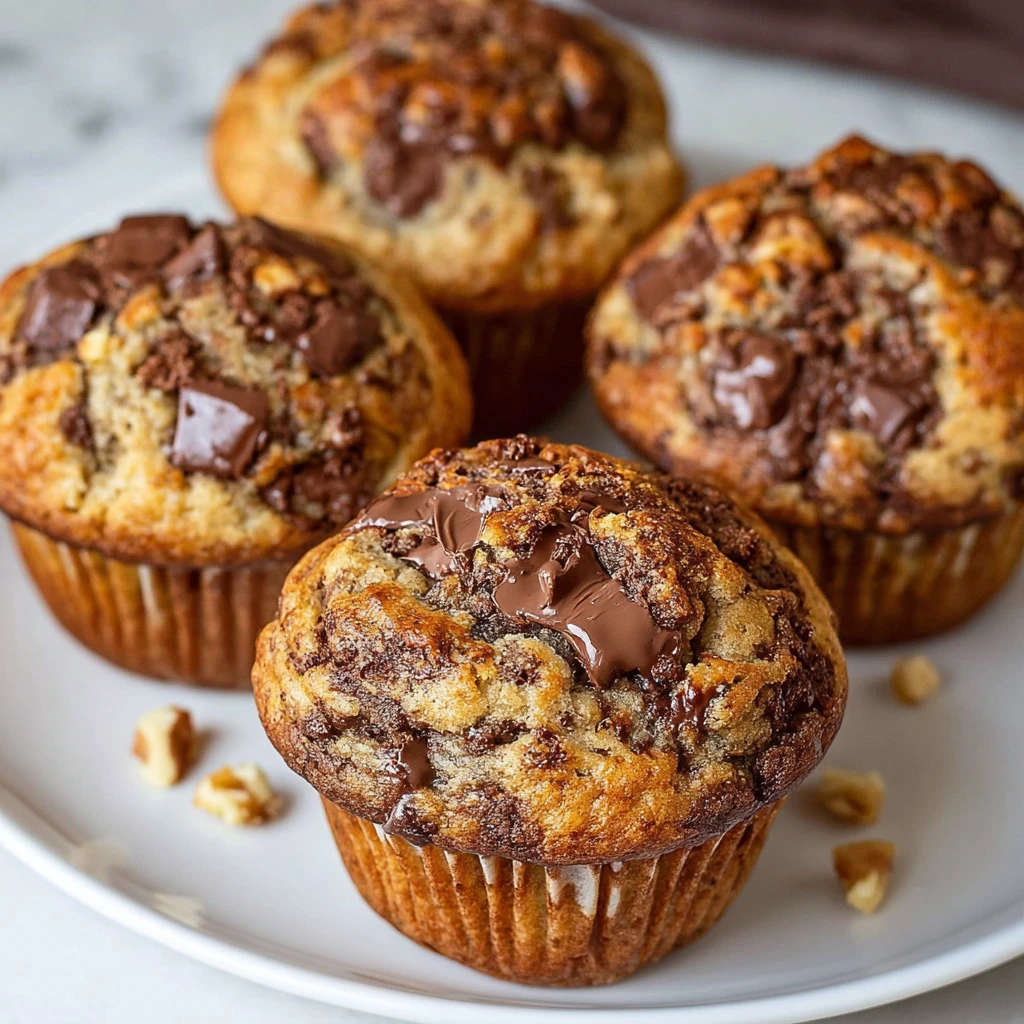 Nutella Banana Swirl Muffins – Easy Moist Bakery Recipe