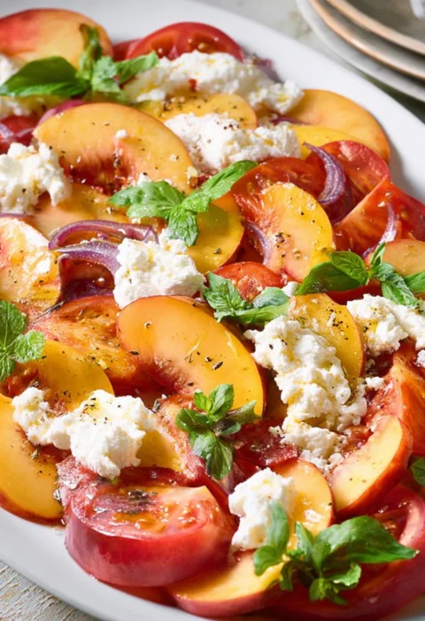 Peach Caprese Salad