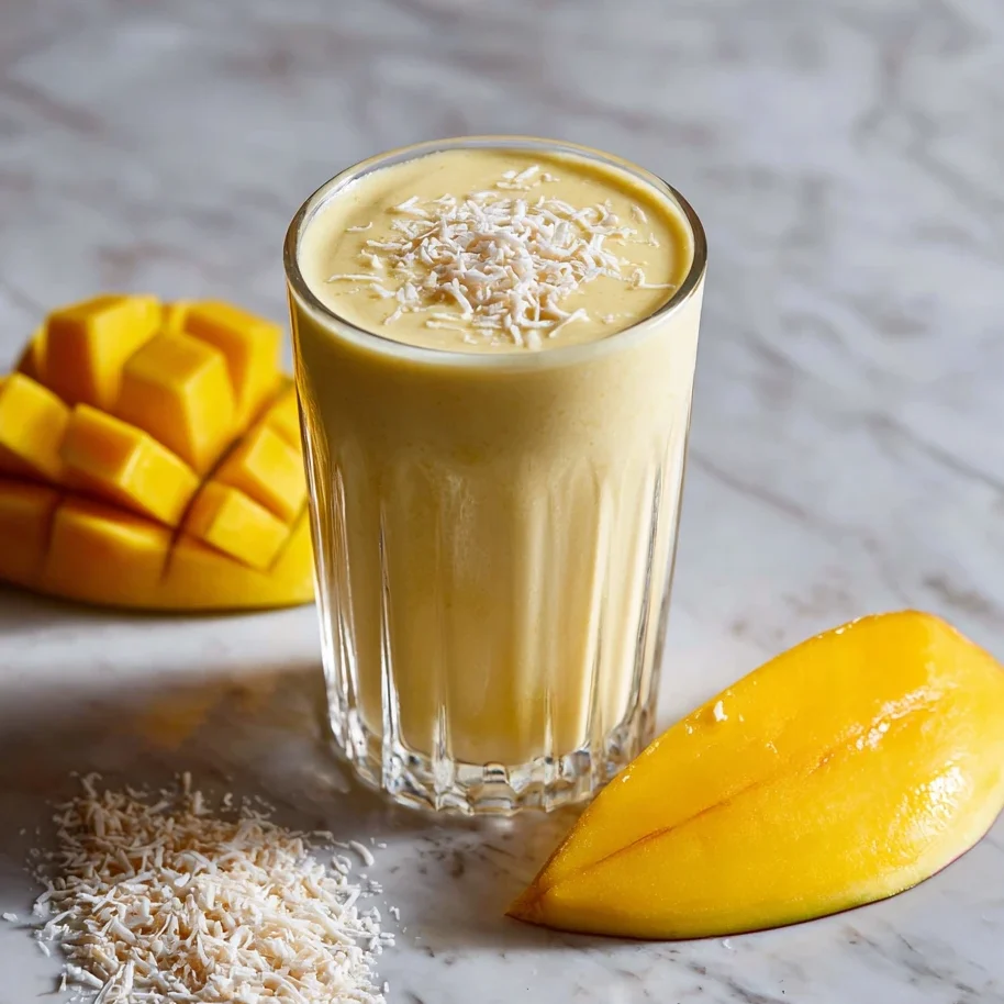 Pineapple Coconut Smoothie Creamy Tropical Drink Recipe