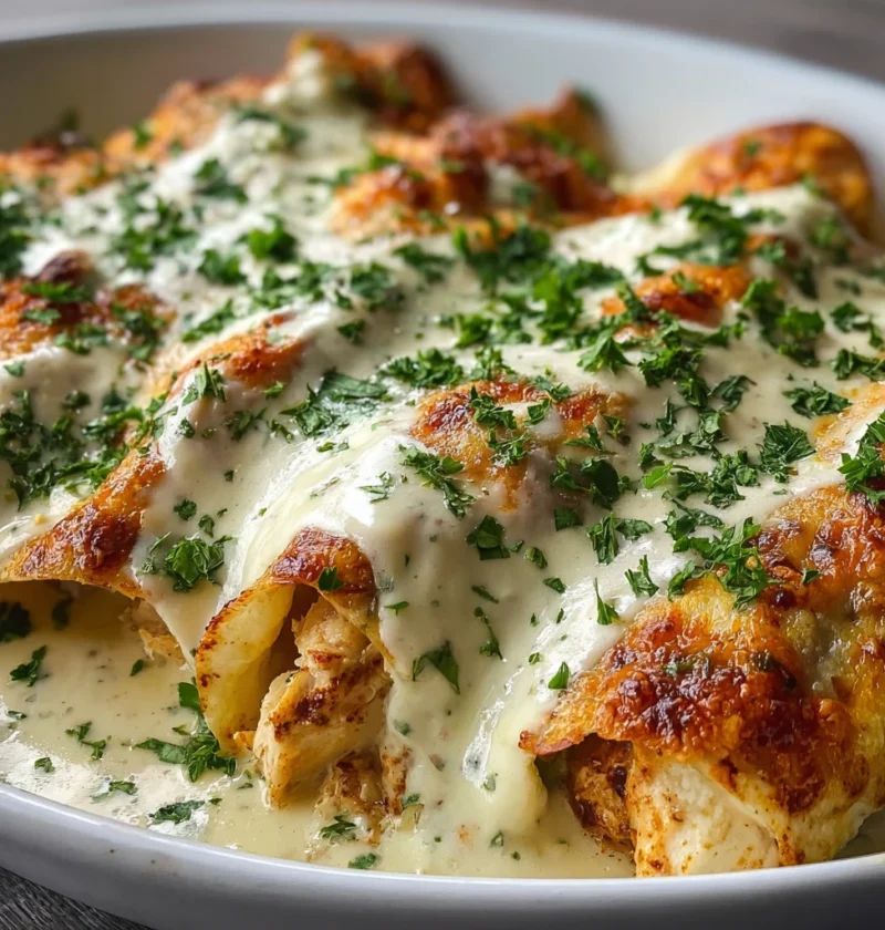 Protein Chicken Enchiladas Dreamy White Sauce