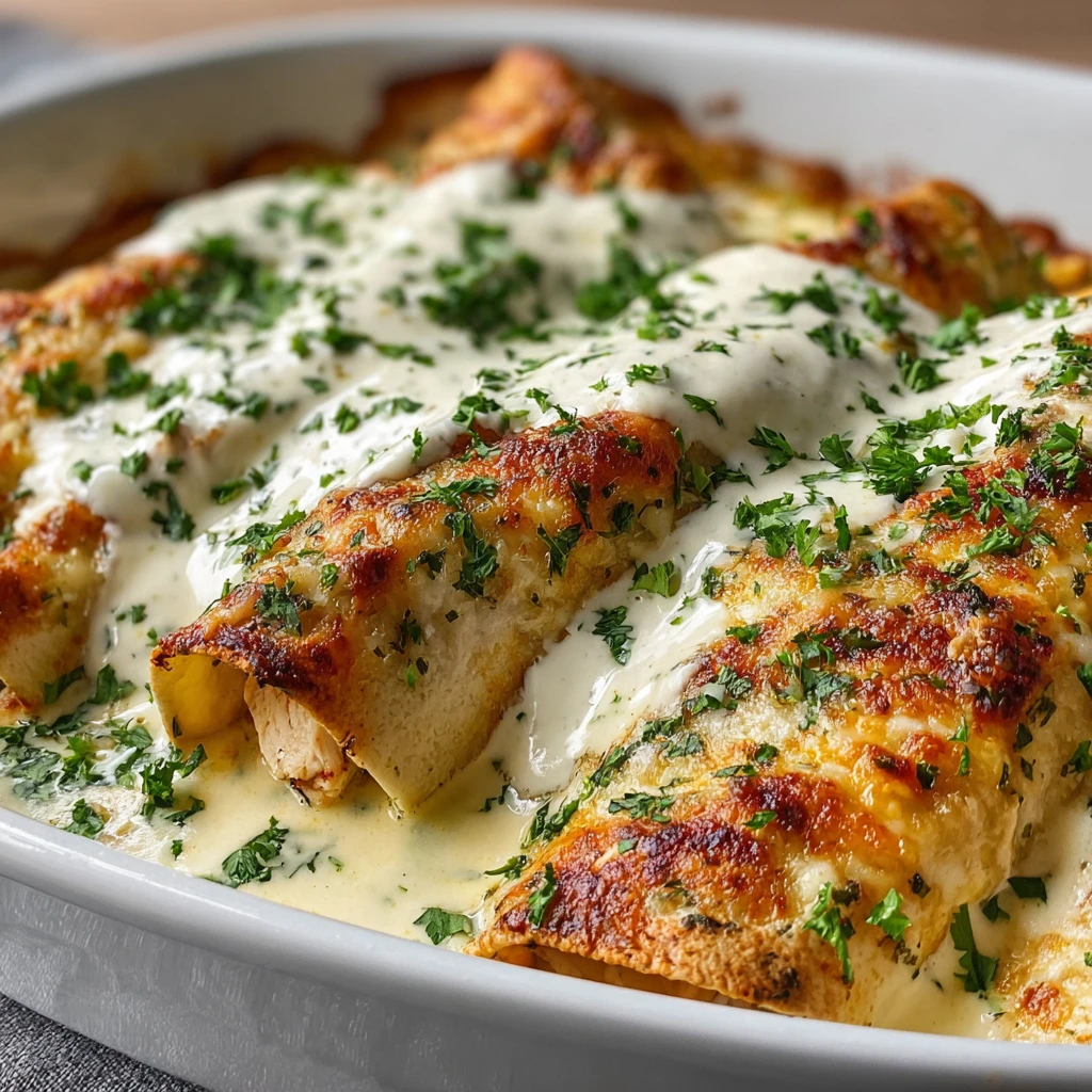 Protein Chicken Enchiladas Dreamy White Sauce