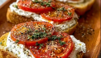 Ricotta Tomato Sourdough Toast Gourmet Breakfast