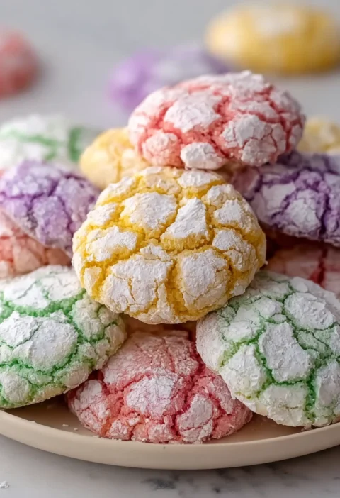 Springtime Crinkle Cookies