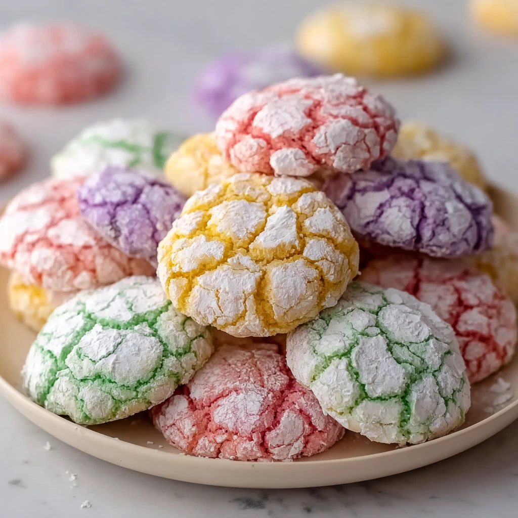 Springtime Crinkle Cookies