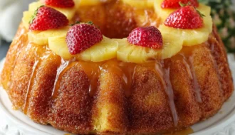 Sweet Strawberry Pineapple Pound Cake