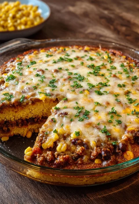 Texas Tamale Pie Casserole Cheesy Cornbread