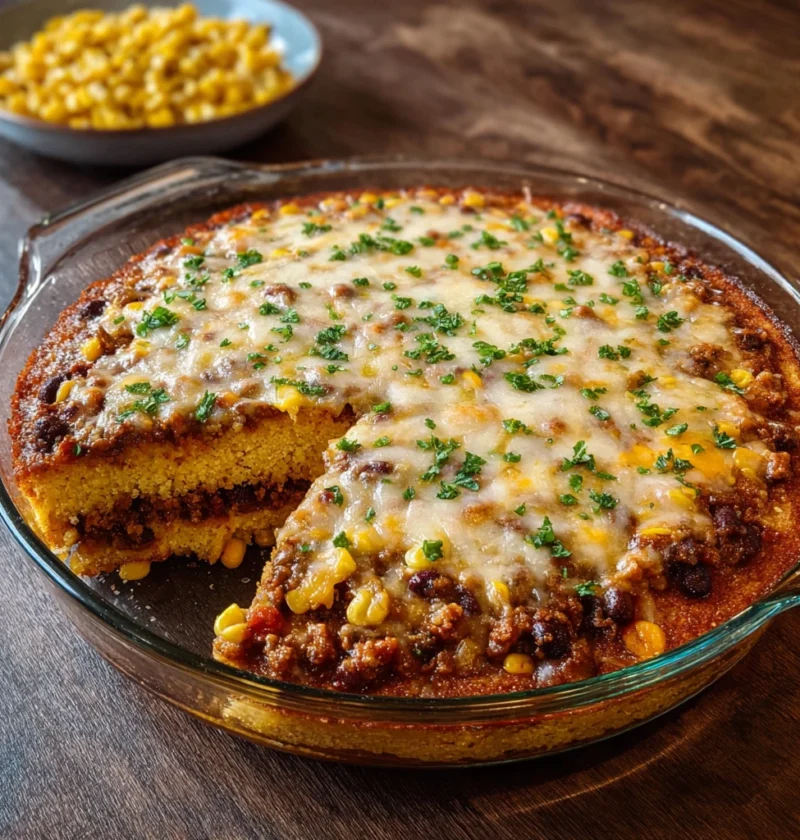 Texas Tamale Pie Casserole Cheesy Cornbread