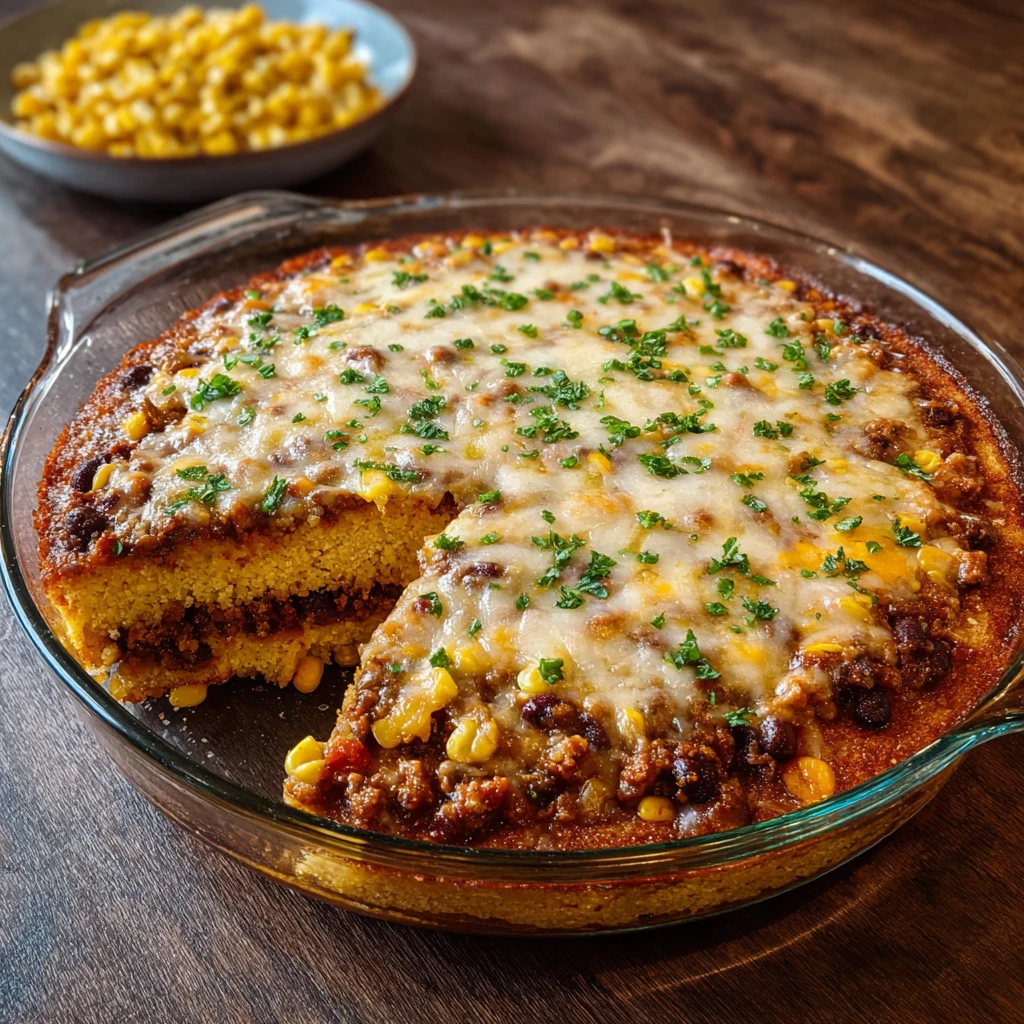 Texas Tamale Pie Casserole: Easy Cheesy Cornbread