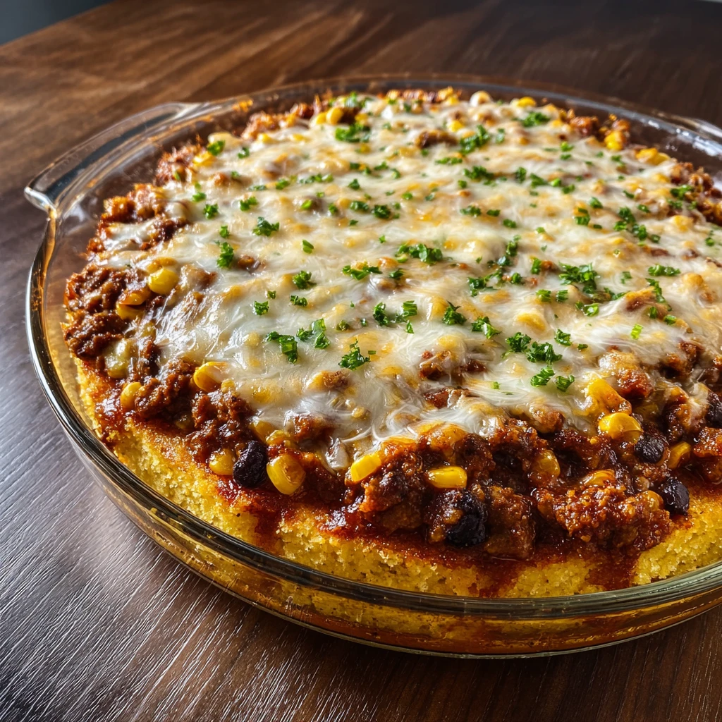 Texas Tamale Pie Casserole Cheesy Cornbread