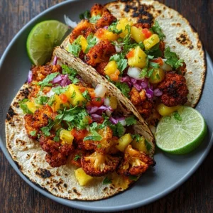 Vegan Smoky BBQ Cauliflower Tacos