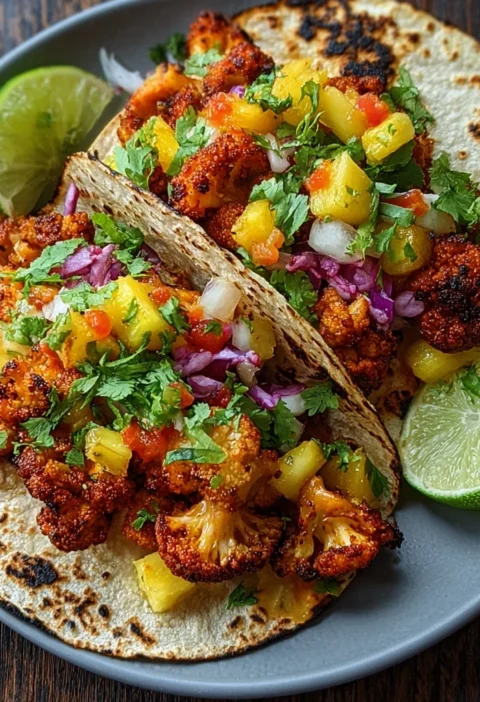 Vegan Smoky Bbq Cauliflower Tacos