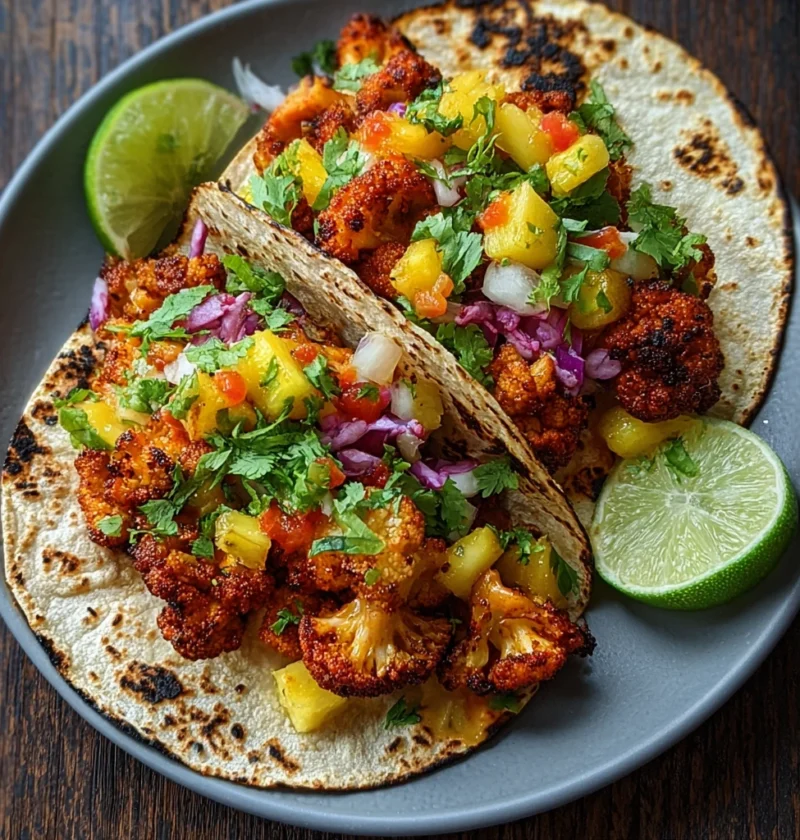 Vegan Smoky Bbq Cauliflower Tacos