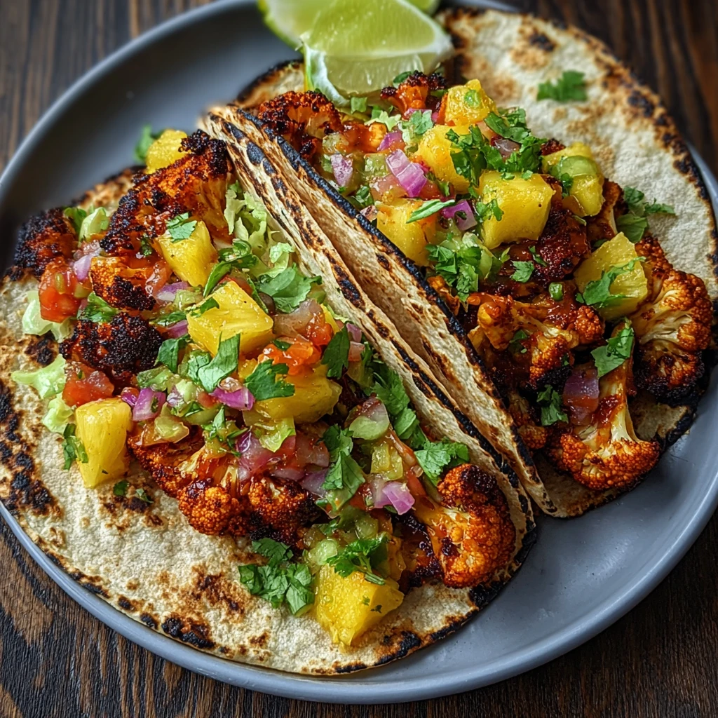 Vegan Smoky Bbq Cauliflower Tacos