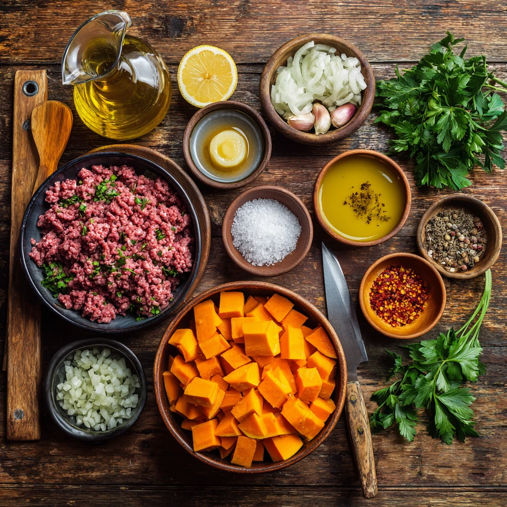 Viral Hot Honey Ground Beef Sweet Potato Bowl