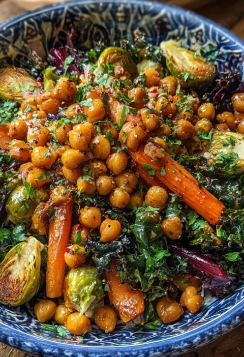 Winter Veggie Chickpea Bowl Healthy Recipe