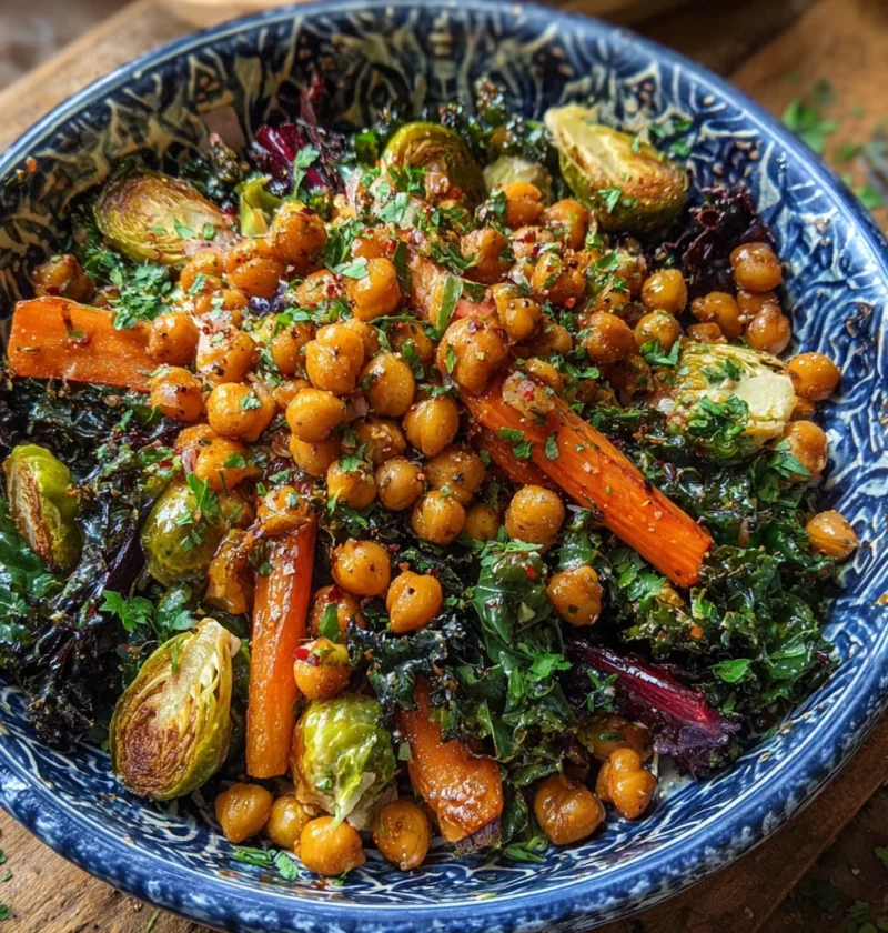 Winter Veggie Chickpea Bowl Healthy Recipe