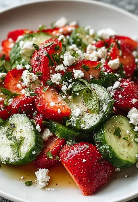 Cucumber Strawberry Salad