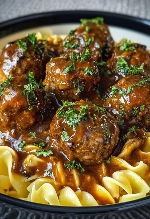 Amish Meatball Noodles