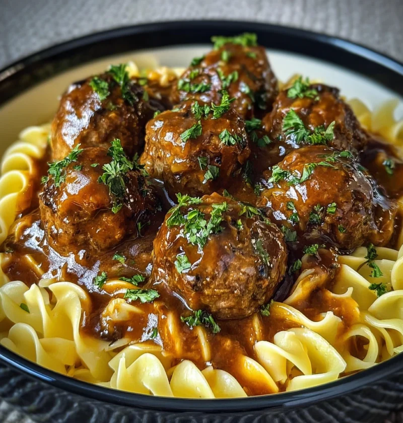 Amish Meatball Noodles