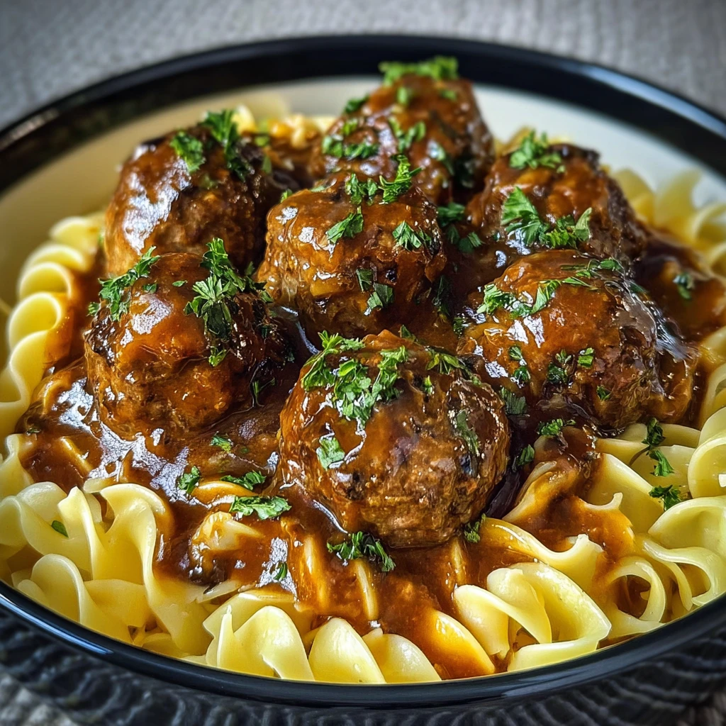 Amish Meatball Noodles