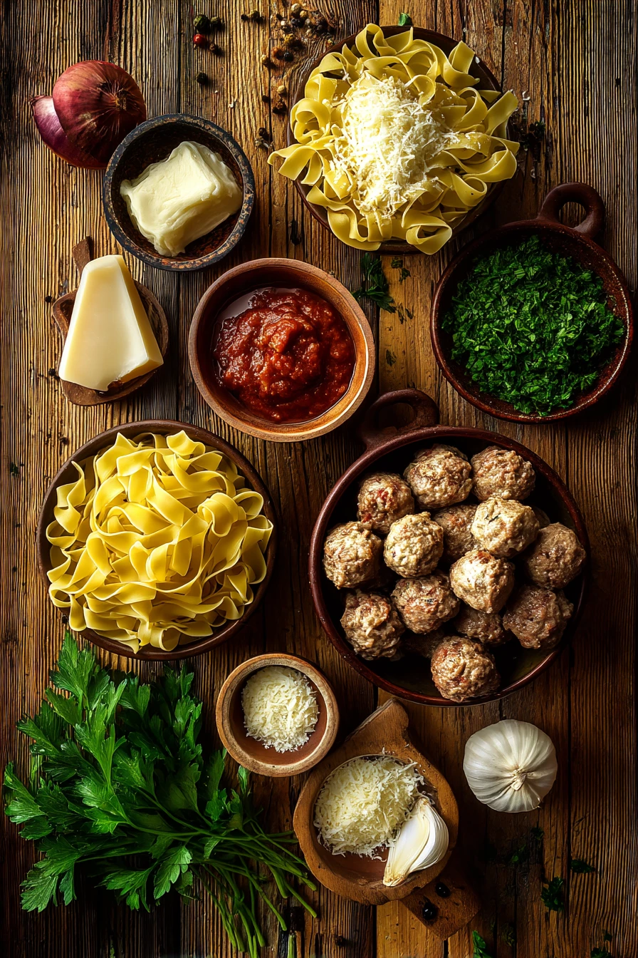 Amish Meatball Noodles