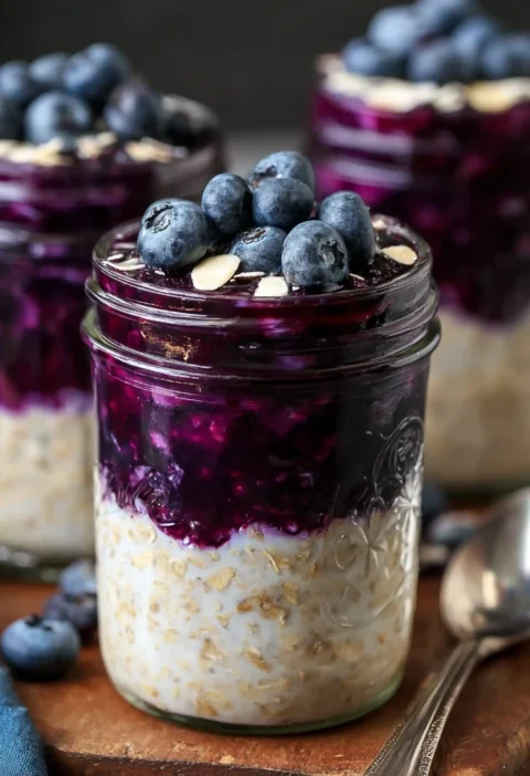 Blueberry Pie Overnight Oats