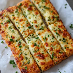 Keto Garlic Breadsticks