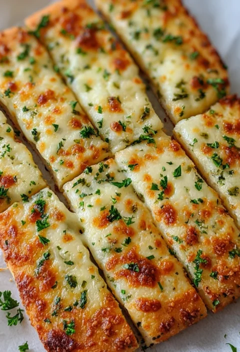 Keto Garlic Breadsticks