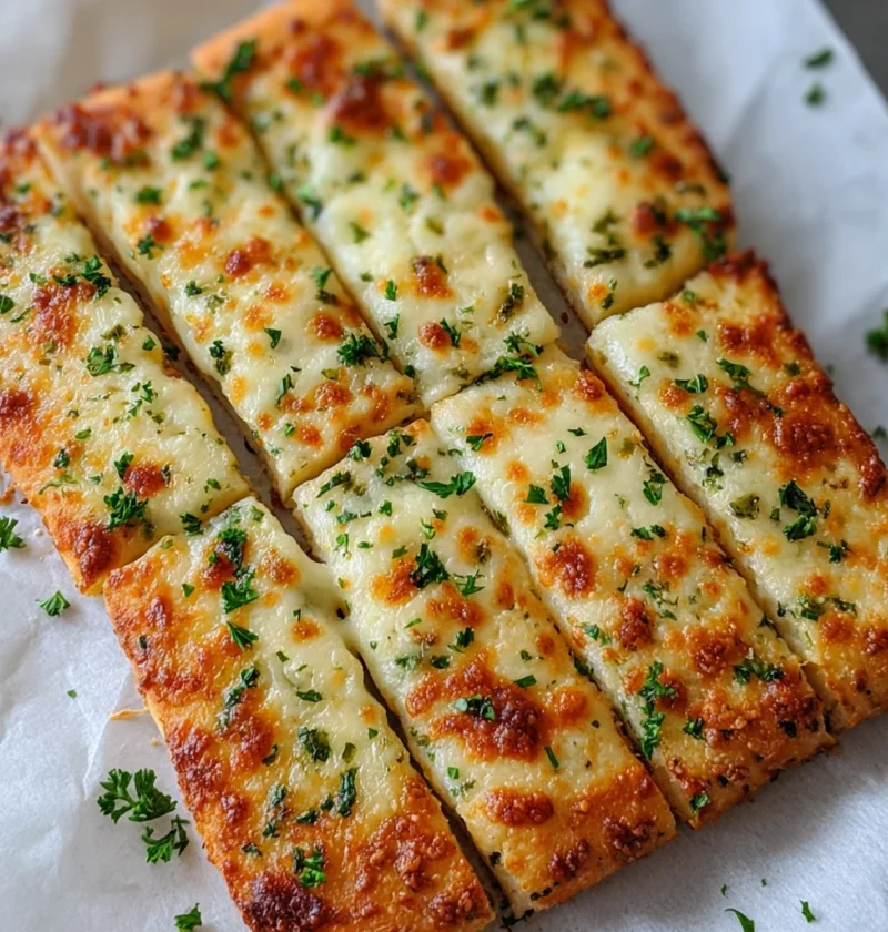 Keto Garlic Breadsticks