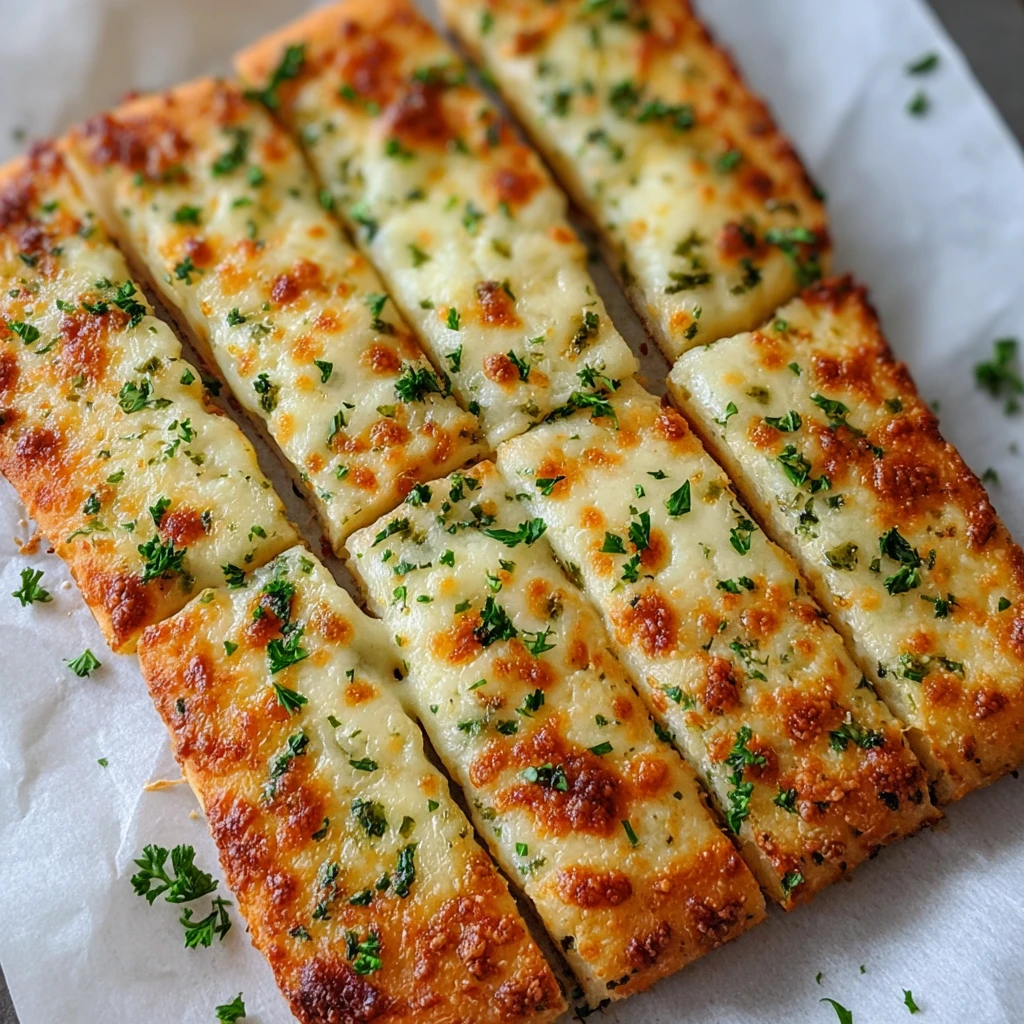 Keto Garlic Breadsticks
