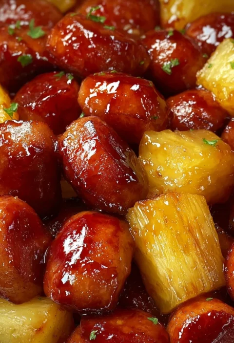 Pineapple Brown Sugar Mississippi Lil Smokies Bites