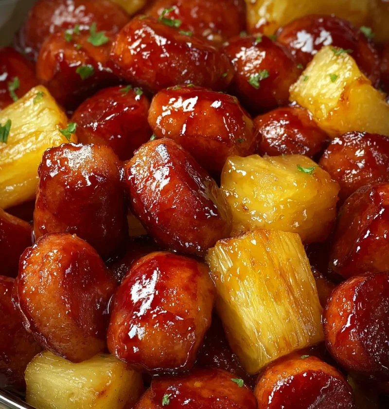Pineapple Brown Sugar Mississippi Lil Smokies Bites
