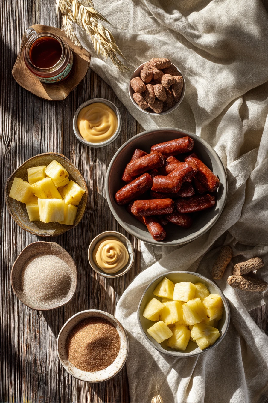 Pineapple Brown Sugar Mississippi Lil Smokies Bites