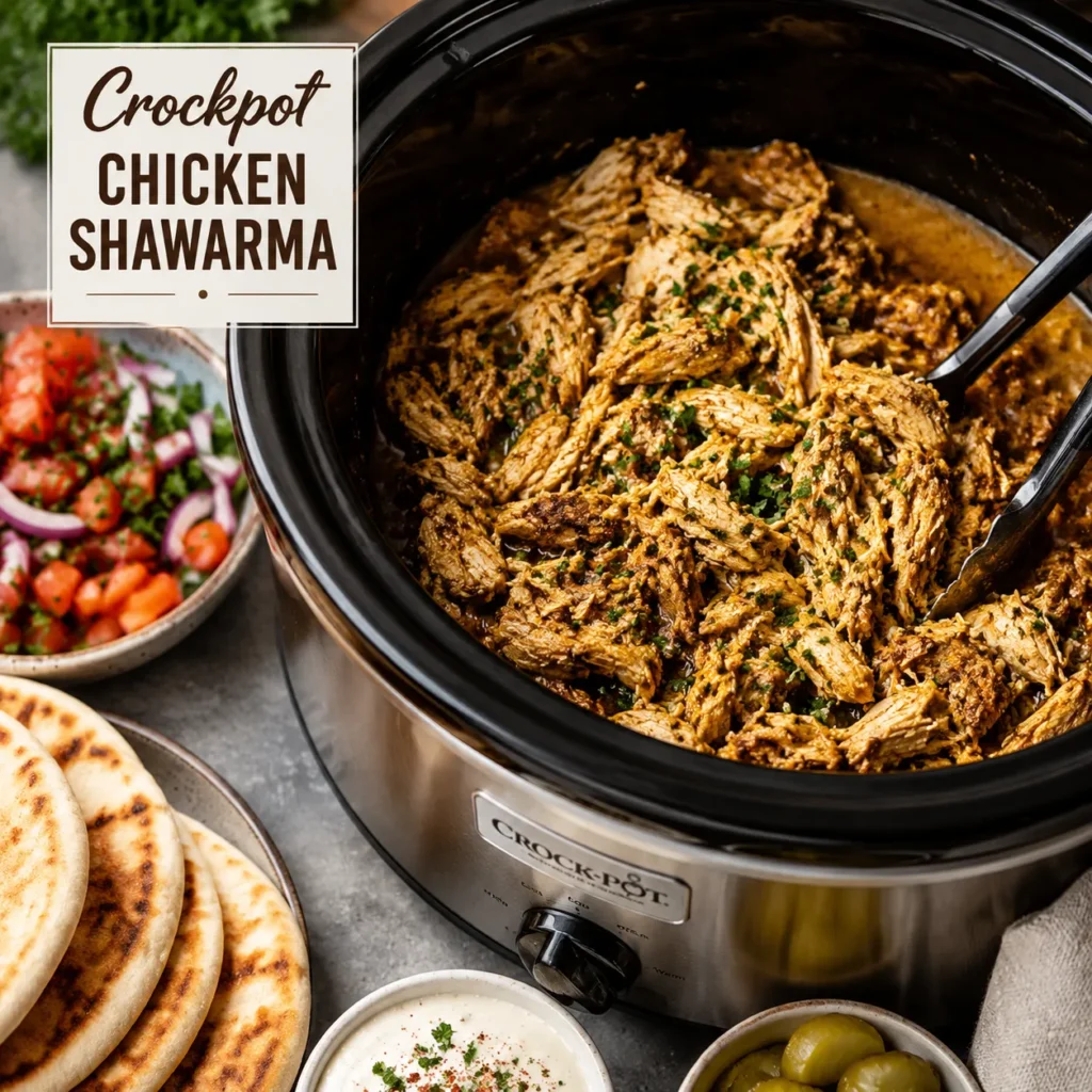 Crockpot Chicken Shawarma