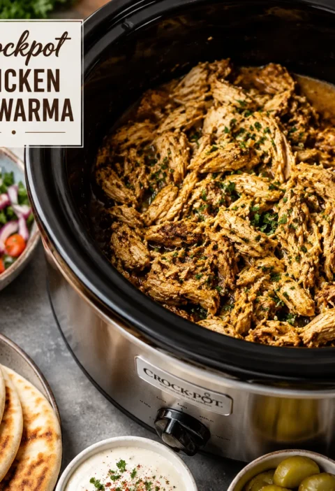 Crockpot Chicken Shawarma
