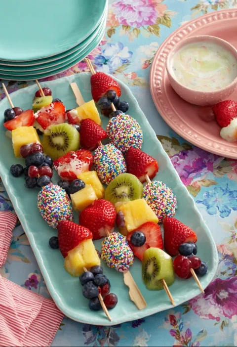 Rainbow Fruit Skewers