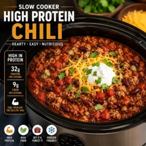 Slow Cooker High Protein Chili