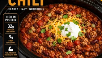 Slow Cooker High Protein Chili