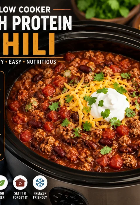 Slow Cooker High Protein Chili